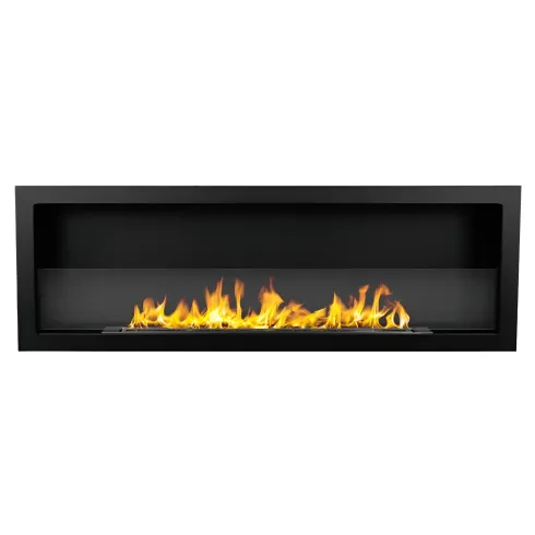Camino Ecologico Bioetanolo 120x40 cm da Incasso a Parete Nero 3kW