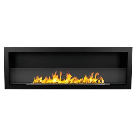 Camino Ecologico Bioetanolo 120x40 cm da Incasso a Parete Nero 3kW