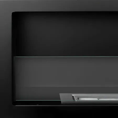 Camino Ecologico Bioetanolo 120x40 cm da Incasso a Parete Nero 3kW