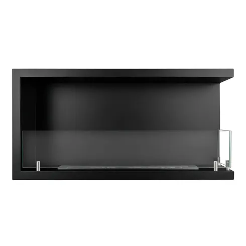 Camino a Bioetanolo 1,5L Nero Angolare a Destra da Incasso 90x45 cm