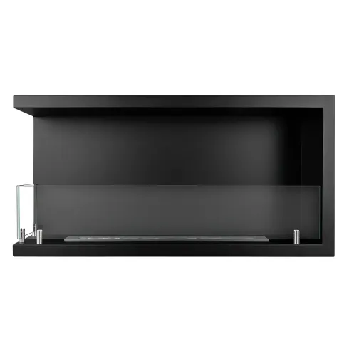 Camino a Bioetanolo 1,5L Nero Angolare a Sinistra da Incasso 90x45 cm