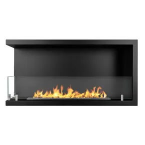 Camino a Bioetanolo 1,5L Nero Angolare a Sinistra da Incasso 90x45 cm