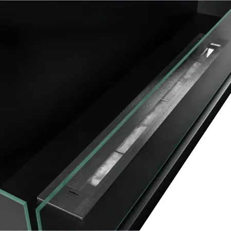 Camino a Bioetanolo 1,5L Nero Angolare a Sinistra da Incasso 90x45 cm