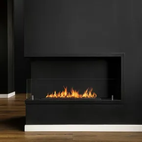 Camino a Bioetanolo 1,5L Nero Angolare a Sinistra da Incasso 90x45 cm 2