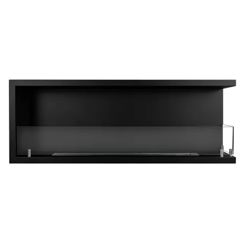 Camino a Bioetanolo 1,5L Nero da Incasso 120x45 cm Angolare a Destra