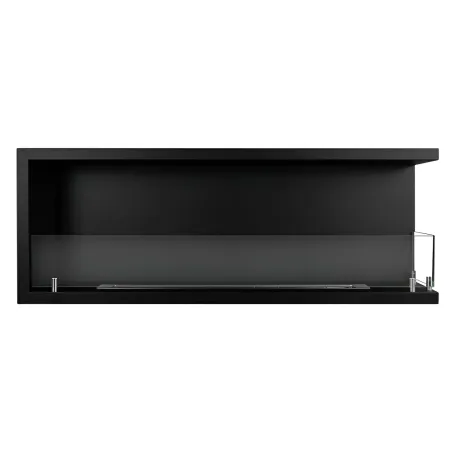 Camino a Bioetanolo 1,5L Nero da Incasso 120x45 cm Angolare a Destra