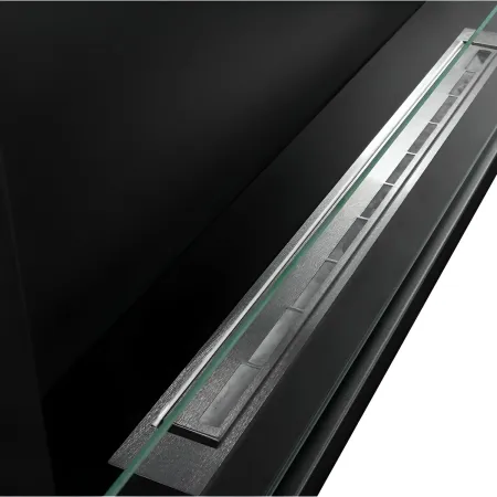 Camino a Bioetanolo 1,5L Nero da Incasso 120x45 cm Angolare a Destra