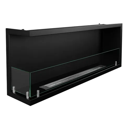 Camino a Bioetanolo 1,5L Nero Angolare a Sinistra da Incasso 90x45 cm