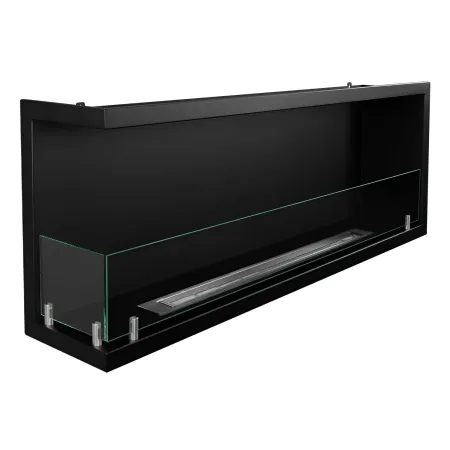 Camino a Bioetanolo 1,5L Nero Angolare a Sinistra da Incasso 90x45 cm