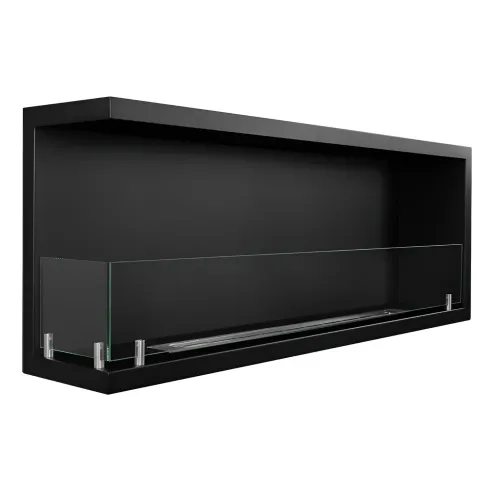 Camino a Bioetanolo 1,5L Nero Angolare a Sinistra da Incasso 90x45 cm
