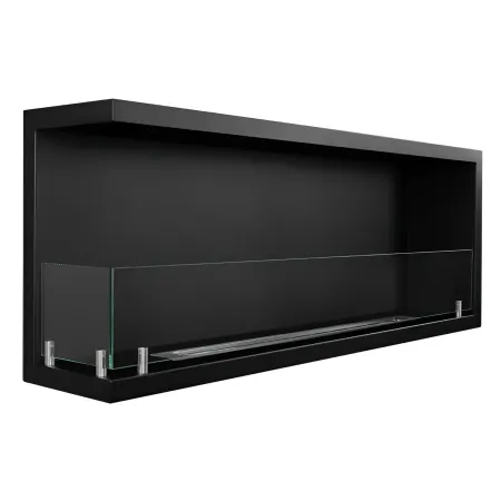 Camino a Bioetanolo 1,5L Nero Angolare a Sinistra da Incasso 90x45 cm