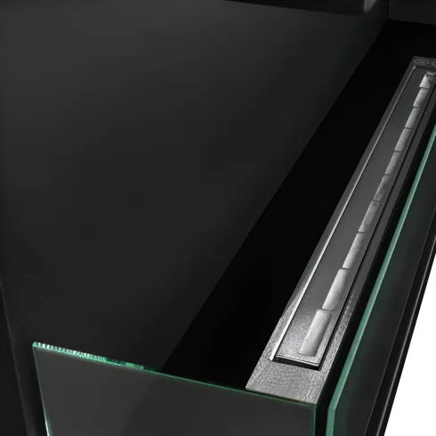 Camino a Bioetanolo 1,5L Nero Angolare a Sinistra da Incasso 90x45 cm