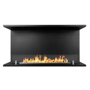 Camino a Bioetanolo Trifacciale da Incasso 90x45 cm 1,5L Nero 3kW