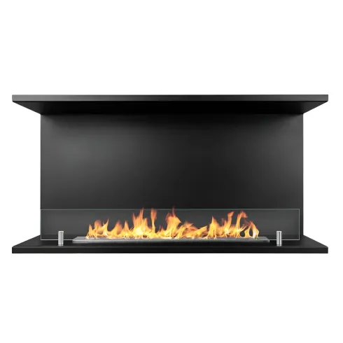 Camino a Bioetanolo Trifacciale da Incasso 90x45 cm 1,5L Nero 3kW