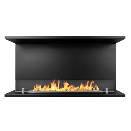 Camino a Bioetanolo Trifacciale da Incasso 90x45 cm 1,5L Nero 3kW