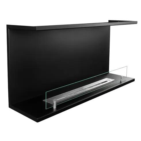 Camino a Bioetanolo Trifacciale da Incasso 90x45 cm 1,5L Nero 3kW