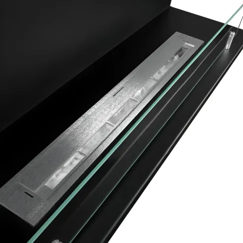 Camino a Bioetanolo Trifacciale da Incasso 90x45 cm 1,5L Nero 3kW