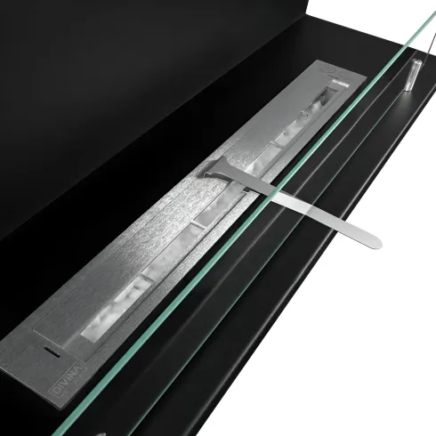 Camino a Bioetanolo Trifacciale da Incasso 90x45 cm 1,5L Nero 3kW