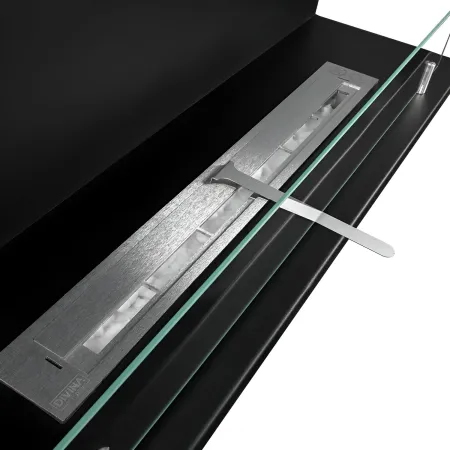 Camino a Bioetanolo Trifacciale da Incasso 90x45 cm 1,5L Nero 3kW