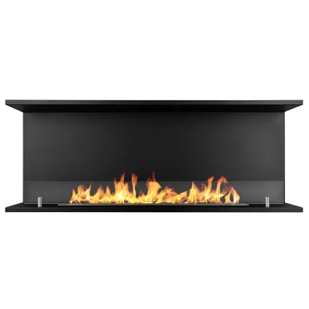 Camino a Bioetanolo Trifacciale da Incasso 120x45 cm 1,25L Nero 3kW