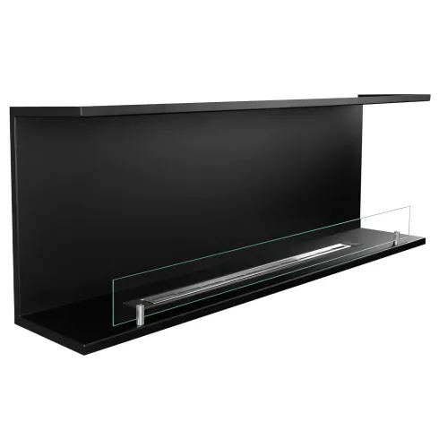 Camino a Bioetanolo Trifacciale da Incasso 120x45 cm 1,25L Nero 3kW