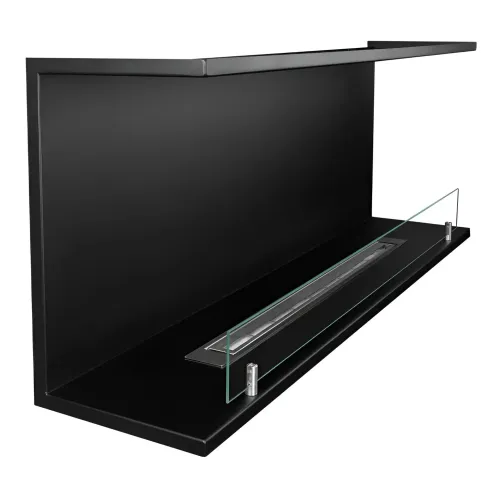 Camino a Bioetanolo Trifacciale da Incasso 120x45 cm 1,25L Nero 3kW