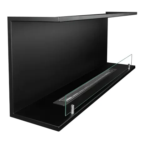 Camino a Bioetanolo Trifacciale da Incasso 120x45 cm 1,25L Nero 3kW