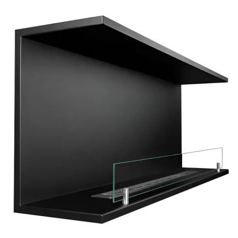 Camino a Bioetanolo Trifacciale da Incasso 120x45 cm 1,25L Nero 3kW