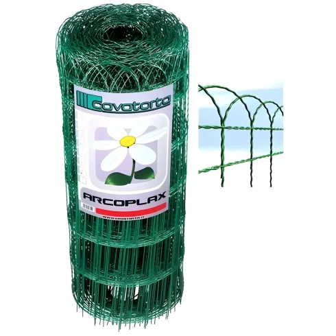 Rete Aiuola Ornamentale 40 cm Altezza Cavatorta Rotolo 25 Metri Zincata Verde