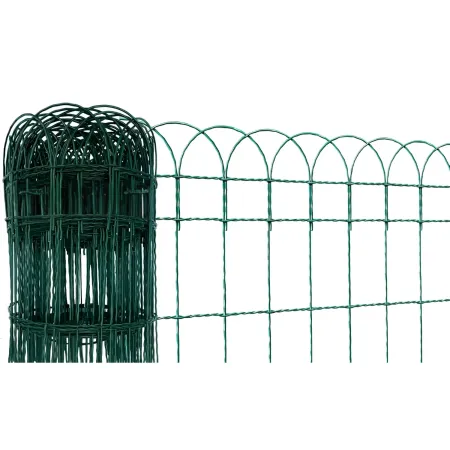 Rete Aiuola Ornamentale 65 cm Altezza Cavatorta Rotolo 25 Metri Zincata Verde