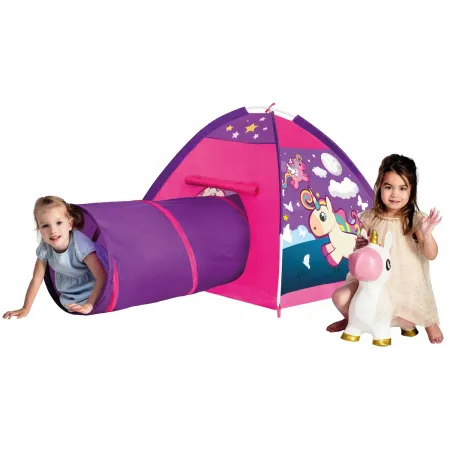 Tenda da Gioco per Bambini Unicorno con Tunnel per Cameretta Pieghevole