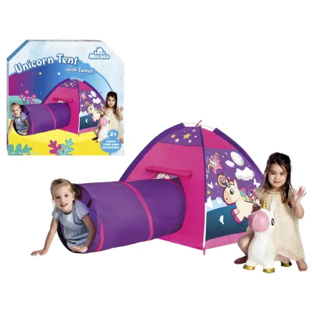 Tenda da Gioco per Bambini Unicorno con Tunnel per Cameretta Pieghevole