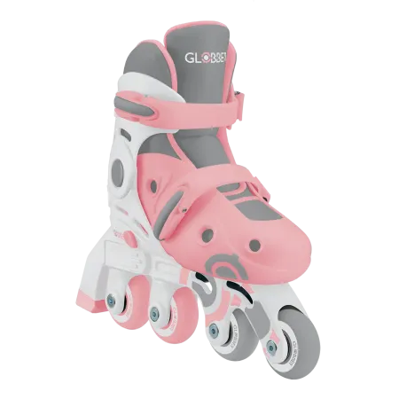 Pattini per Bambini 2 in 1 Regolabili Taglia 26–29 Rosa Pastello