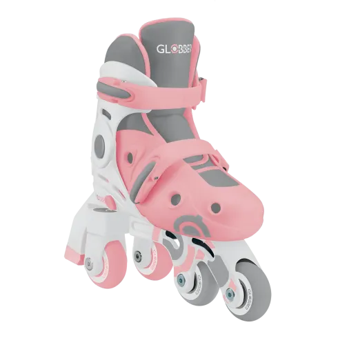Pattini per Bambini 2 in 1 Regolabili Taglia 26–29 Rosa Pastello