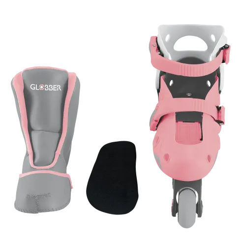 Pattini per Bambini 2 in 1 Regolabili Taglia 26–29 Rosa Pastello