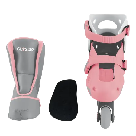 Pattini per Bambini 2 in 1 Regolabili Taglia 26–29 Rosa Pastello