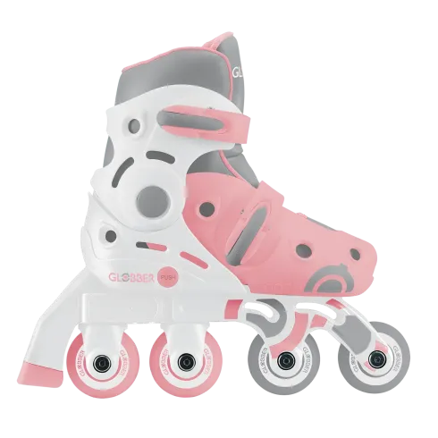 Pattini per Bambini 2 in 1 Regolabili Taglia 26–29 Rosa Pastello