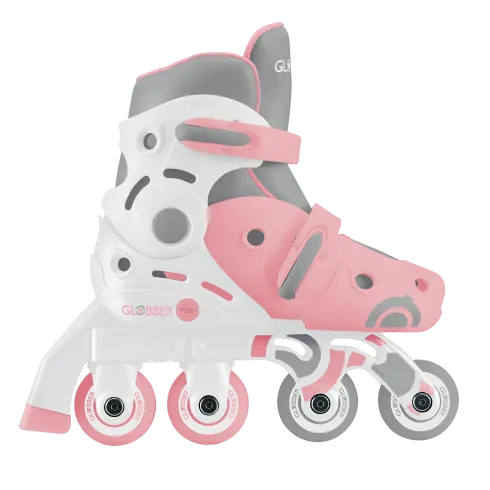 Pattini per Bambini 2 in 1 Regolabili Taglia 26–29 Rosa Pastello