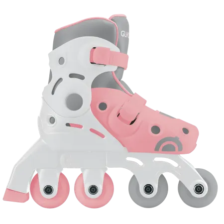Pattini per Bambini 2 in 1 Regolabili Taglia 26–29 Rosa Pastello