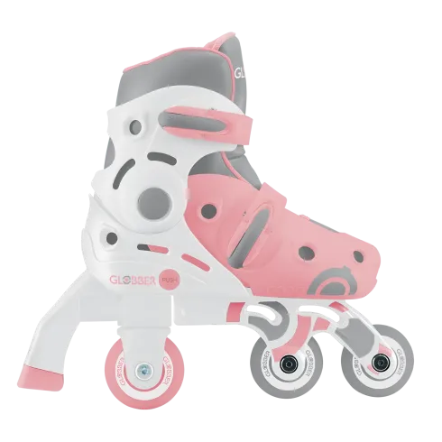 Pattini per Bambini 2 in 1 Regolabili Taglia 26–29 Rosa Pastello