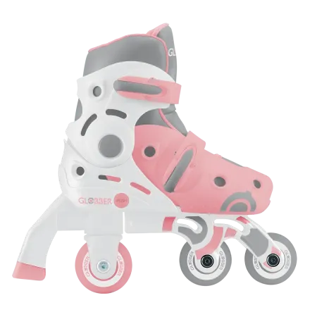 Pattini per Bambini 2 in 1 Regolabili Taglia 26–29 Rosa Pastello
