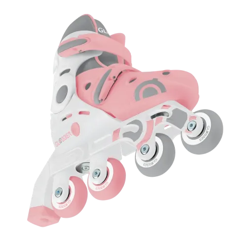 Pattini per Bambini 2 in 1 Regolabili Taglia 26–29 Rosa Pastello