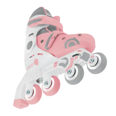 Pattini per Bambini 2 in 1 Regolabili Taglia 26–29 Rosa Pastello