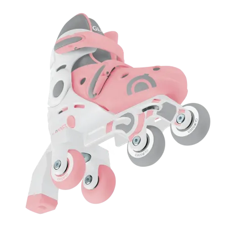 Pattini per Bambini 2 in 1 Regolabili Taglia 26–29 Rosa Pastello