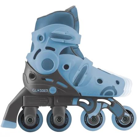 Pattini per Bambini 2 in 1 Regolabili Taglia 26–29 Celeste Pastello