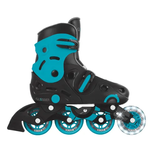 Pattini in Linea per Bambini Taglia 34-37 LED Freno Posteriore Blu