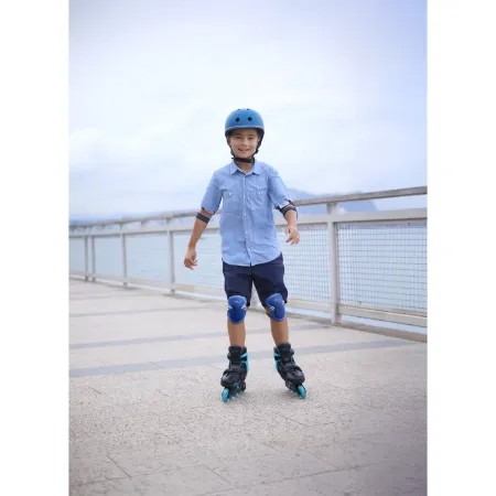 Pattini in Linea per Bambini Taglia 34-37 LED Freno Posteriore Blu