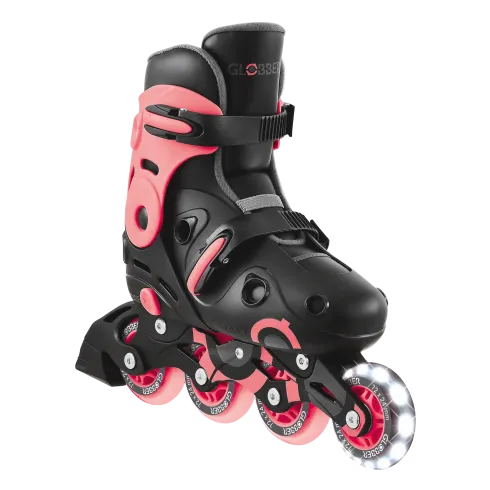 Pattini in Linea per Bambini Taglia 34-37 LED Freno Posteriore Rosa