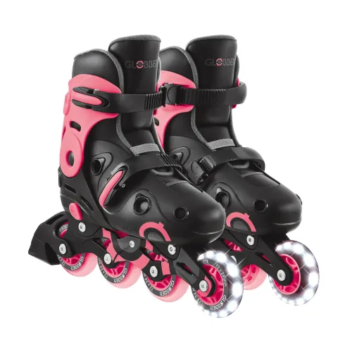 Pattini in Linea per Bambini Taglia 34-37 LED Freno Posteriore Rosa