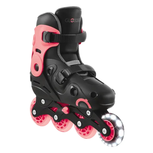Pattini in Linea per Bambini Taglia 34-37 LED Freno Posteriore Rosa